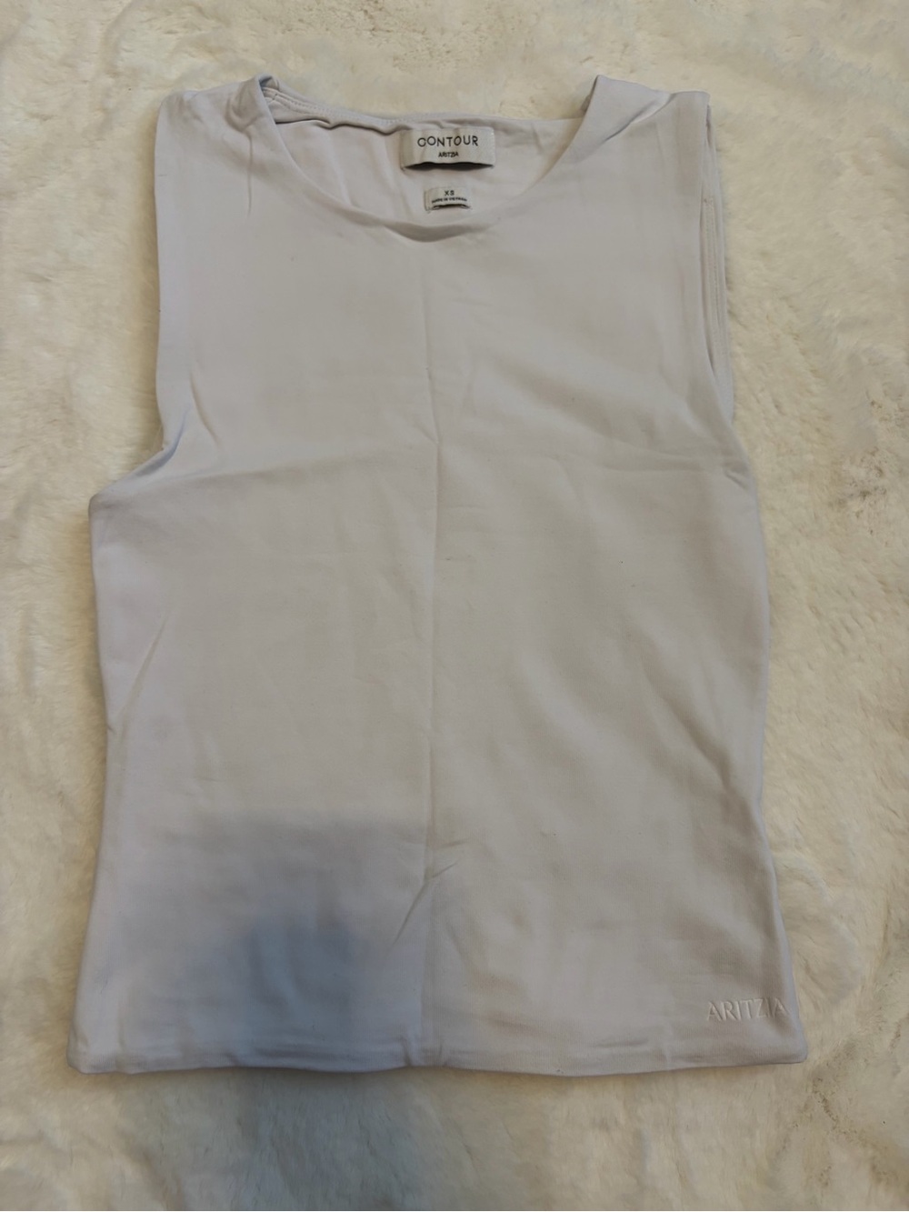 ARITZIA CONTOUR Sleeveless White Tank Top
